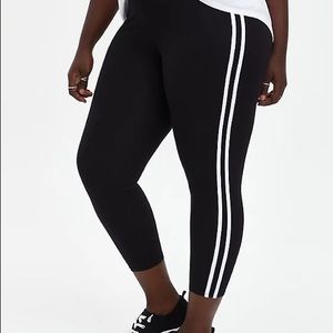 Torrid stripe crop leggings